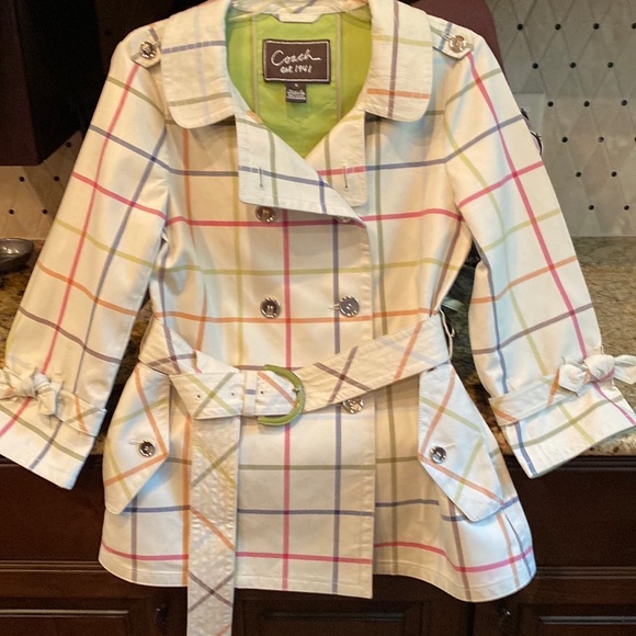 COACH tennis shoe wedges in classic multicolored tattersall tartan print. Size 8 - Picture 10 of 10